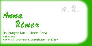 anna ulmer business card